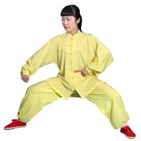 欧伦萨 运动户外武术搏击运动服表演服新款太极服棉麻锦套装 太极拳