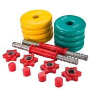 健身训练环保彩色组合哑铃家庭健身环保30kg健身训练家用哑铃10公斤