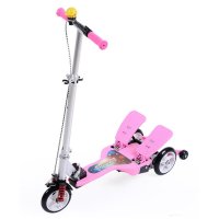 户外运动踏踏车可升降便携式折叠铝杆三轮儿童滑板车 270*290*660