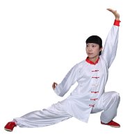 欧伦萨 运动户外武术搏击兰花刺绣图案 弹力花瑶丝女式太极服