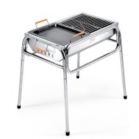 欧伦萨 户外装备野餐烧烤木炭烧烤炉可调节风力 户外家用日式不锈钢烧烤架
