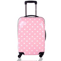 欧伦萨 运动户外旅游用品万向轮行李箱时尚可爱日韩波点旅行箱20寸圆点拉杆箱女登机箱