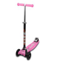 户外运动轮滑滑板可升降折叠闪光大轮隔热刹车无声轮儿童三轮4轮车