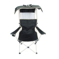 户外运动休闲折叠遮阳椅 沙滩椅 扶手椅便携式折叠椅加厚钢管88*91*123CM