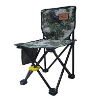户外运动钓鱼椅折叠椅带炮台椅迷彩折叠椅 军绿色 52*32*30cm