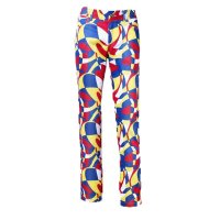 欧伦萨 户外运动高尔夫裤子 女士长裤 修身 透气 golf印花球裤