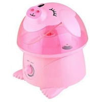可爱加湿猪头加湿卡通加湿器粉猪粉色器超声波家用动物小猪加湿器
