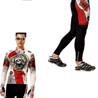 骑行服套装长袖春夏秋季男女自行车山地车装备服装1092