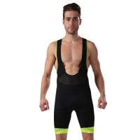 欧伦萨 户外运动荧光绿背带骑行短裤男 夏季自行车骑行裤 山地车骑行服PR62P