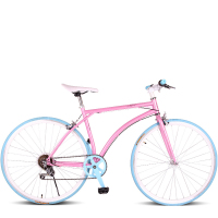 户外运动弯梁公路车自行车 女士轻便变速自行车24寸自行车车架2638