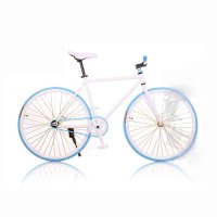 户外骑行运动山地公路车死飞自行车DIY自由配色 倒刹夜光死飞自行车284