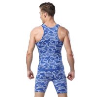 欧伦萨 运动户外骑行服塑身塑型衣轻压舒适透气速干狂野豹纹男士紧身背心运动内衣