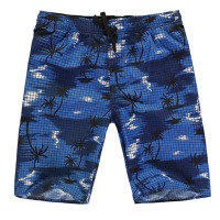 欧伦萨 户外运动夏季男式沙滩工装短裤 休闲蓝色桃皮绒男士沙滩裤