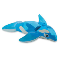 欧伦萨 户外运动浮排水上漂流冲浪充气透明蓝鲸坐骑游泳圈水上游泳装备