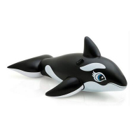 欧伦萨 户外运动浮排水上漂流冲浪充气大黑鲸坐骑游泳圈水上游泳装备