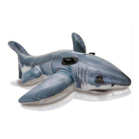 欧伦萨 户外运动浮排水上漂流冲浪充气写实鲨鱼坐骑游泳圈水上游泳装备