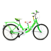 欧伦萨 户外运动2016春夏 女士自行车 女式 母子车 可带小孩淑女城市双人亲子单车4403