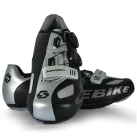 欧伦萨 户外运动骑行鞋锁鞋自行车鞋轻速3D细纤维男士公路车锁鞋2846