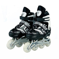欧伦萨 户外运动2016车线软面铝架可调PU儿童直排旱冰全闪光溜冰鞋轮滑鞋
