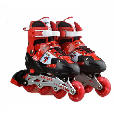 欧伦萨 户外运动2016儿童溜冰鞋 直排可调节轮滑鞋轮滑 儿童单闪溜冰鞋套装