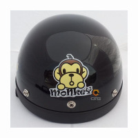 欧伦萨 摩托车电动车哈雷头盔机车猴卡通半盔 配风镜加50元