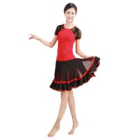 欧伦萨 运动户外瑜伽舞蹈时尚蕾丝舞蹈服2016广场舞 拉丁舞练习套装 舞蹈服套装