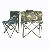 运动户外便携桌椅床折叠钓鱼椅子 便携式野餐桌户外休闲桌子 沙滩椅户外用品 野营折叠椅 迷彩Q28