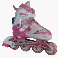 运动户外轮滑滑板创意时尚休闲娱可调节单闪 轮滑鞋溜冰鞋儿童 轮滑鞋成人Q26
