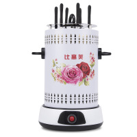 欧伦萨 户外运动家用白色无烟自动旋转烧烤机电烧烤炉