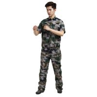 欧伦萨 运动户外军迷服饰军迷作训服夏装夏季07迷彩服短袖套装 男陆林地数码水洗短袖6618