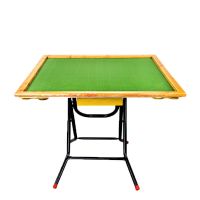 欧伦萨 棋牌麻将时尚家用简易麻将桌 实木 麻将桌子白木四桶麻雀桌