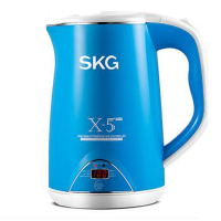 欧伦萨 户外运动电热水壶不锈钢双层保温家用自动断电烧水壶1.5L6138