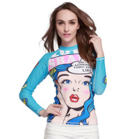 欧伦萨 户外运动潜水服分体女长袖潜水衣水母衣户外冲浪服3443