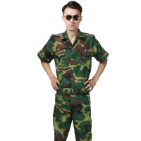 欧伦萨 户外运动军迷服装男夏季短袖海洋迷彩服军训服套装