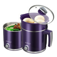 欧伦萨 电火锅电煮锅 多功能电热锅 学生宿舍煮面锅2L配蒸笼
