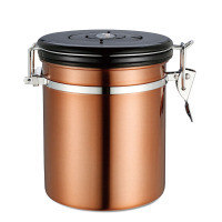 欧伦萨 咖啡豆密封罐 带排气阀304不锈钢密封罐茶叶罐