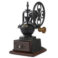 欧伦萨 经典大转轮家用古典磨豆机 手摇复古铸铁磨豆咖啡