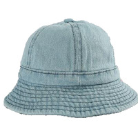 欧伦萨 夏天遮阳帽韩版男帽子女潮渔夫帽盆帽休闲牛仔布纯97KV