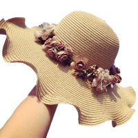 欧伦萨 韩版户外太阳帽子女士遮阳帽夏天帽小清新大檐帽爆款39NLJ