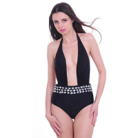 欧伦萨 户外运动2016钻石连体泳衣欧美比基尼钻石手工性感IXS12