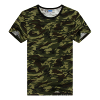 欧伦萨 户外运动军装迷彩短袖军训夏令营男士短袖迷彩圆领修身T恤