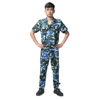 欧伦萨 户外运动学生军训服军训短袖作训服迷彩服丛林迷彩海洋迷彩套装双色迷彩服
