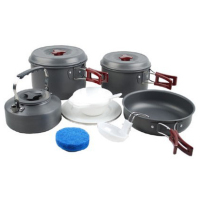 欧伦萨 户外野餐组合野营野炊套锅/含1.1L茶壶R0912