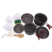 欧伦萨 野营 硬质氧化铝不粘锅 野炊 户外套锅2-3人B28YR