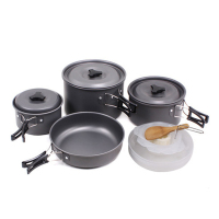 欧伦萨 户外4-5人野餐组合套装锅 5-7人野营炊具套锅9D87C