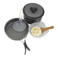欧伦萨 户外野餐用品1-2人 两人套锅 含汤锅 煎锅 碗等TDLD2