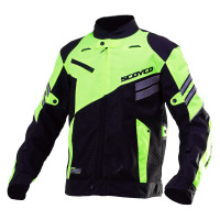 欧伦萨 赛车服 荧光夏季网眼摩托车反光骑行服机车夹克