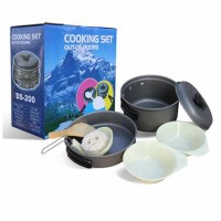 户外炊具套锅 便携式 野营套锅1-2人户外锅 野外餐具