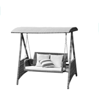 阳台花园编藤秋千 休闲双人位荡秋千沙发咖啡厅编藤座椅