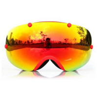 户外运动大球面专业双层防雾滑雪镜成人男女雪地眼镜不可卡近视镜